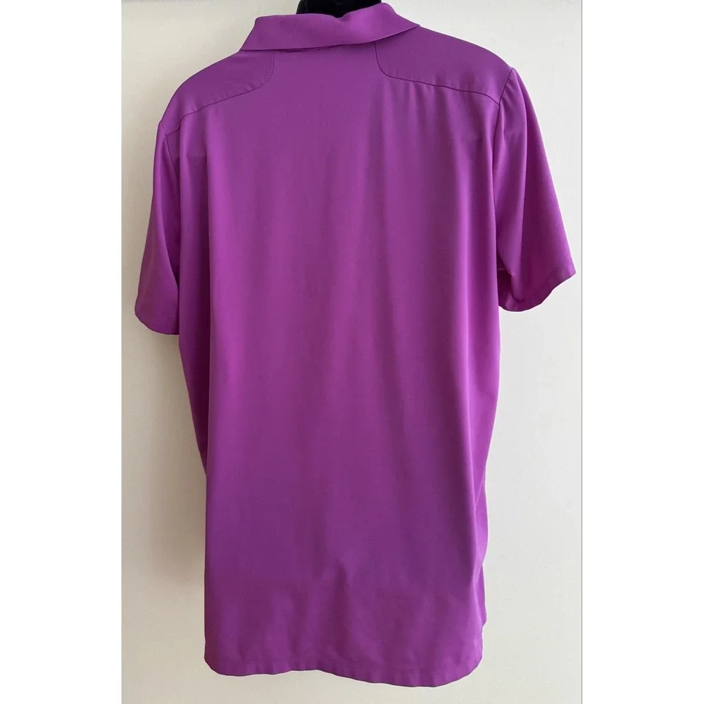 RLX Ralph Lauren Golf Polo Shirt Mens XL Purple Burnt Pine Stretch Performance